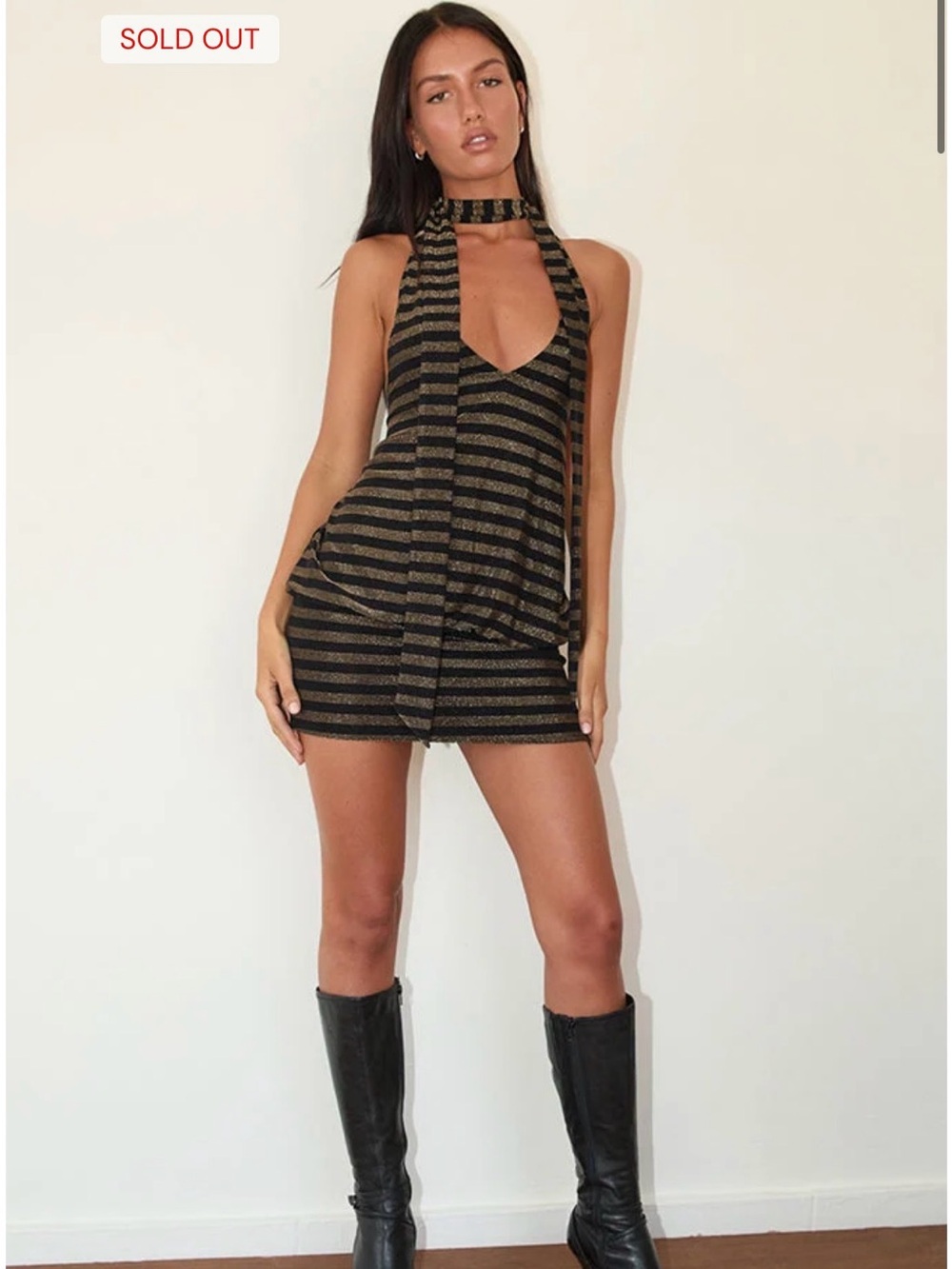Motel Rocks Daphnis Halterneck Mini Dress
